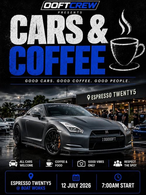 OOFT CREW Cars & Coffee — Classic/Euro car meet in Gold Coast, QLD on Sunday 12 July 2026
