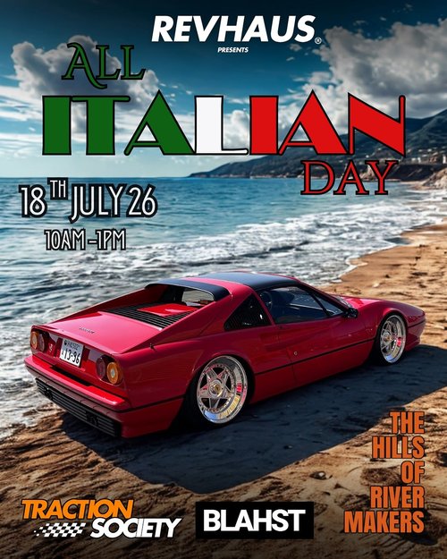 All Italian Day — Exotic/Euro car meet in Brisbane, QLD on Saturday 18 July 2026