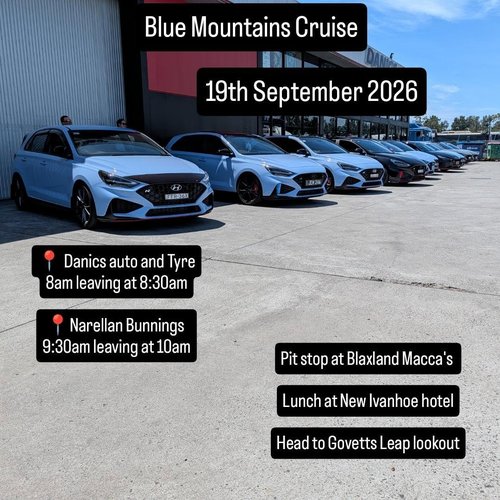Blue Mountains Cruise — car meet in Wollongong, NSW on Saturday 19 September 2026