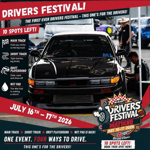 Drivers Festival Matsuri — JDM track day in Brisbane, QLD on Thursday 16 July 2026