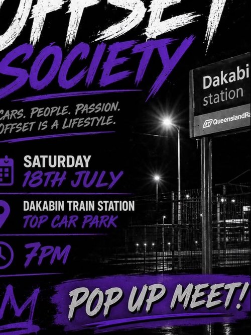 Offset Society Pop Up Meet — Stance car meet in Brisbane, QLD on Saturday 18 July 2026