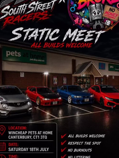 SSR x Piston Broke Static Meet — JDM/Euro car meet in International on Saturday 18 July 2026