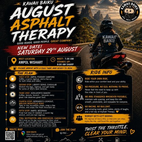 August Asphalt Therapy — JDM car meet in Brisbane, QLD on Saturday 29 August 2026