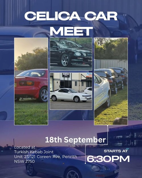 Celica Car Meet — JDM car meet in Sydney, NSW on Friday 18 September 2026