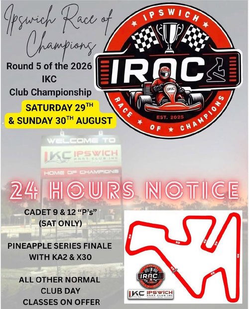 Ipswich Race of Champions - Round 5 — track day in Brisbane, QLD on Saturday 29 August 2026