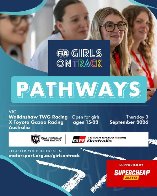 FIA Girls on Track Pathways — car meet in Melbourne, VIC on Thursday 3 September 2026