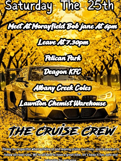 Post Meet Cruise — JDM/Euro car meet in Brisbane, QLD on Saturday 25 July 2026