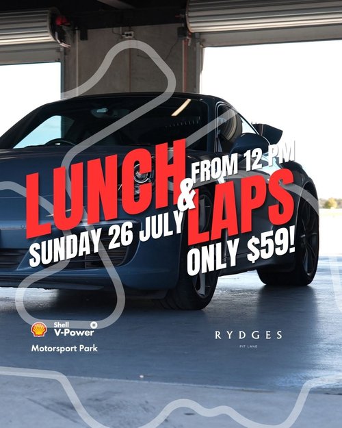 Lunch & Laps — track day in Adelaide, SA on Sunday 26 July 2026