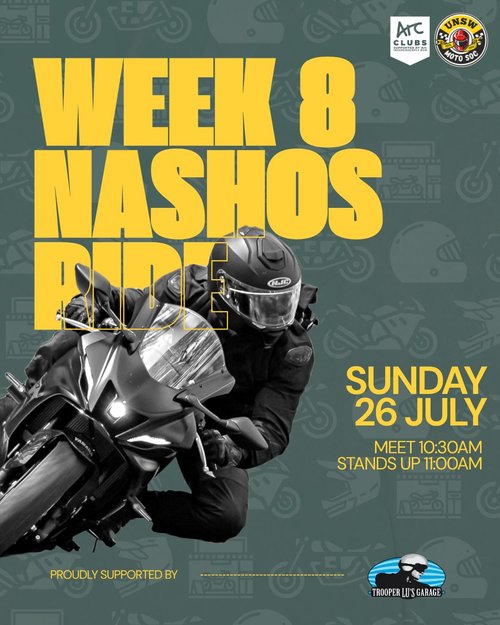 Week 8 Nashos Ride — car meet in Sydney, NSW on Sunday 26 July 2026