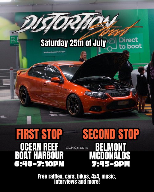 Distortion Street — 4x4 car meet in Perth, WA on Saturday 25 July 2026