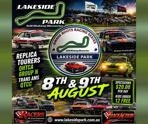 Grass Roots Racing Series — Muscle/Classic spectator event in Brisbane, QLD on Saturday 8 August 2026