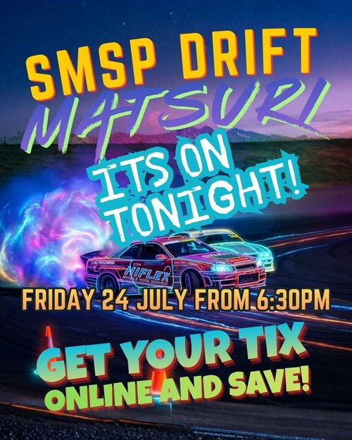 SMSP Drift Matsuri — JDM spectator event in Sydney, NSW on Friday 24 July 2026