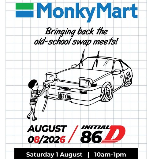 MonkyMart 86 Edition — JDM/Classic car meet in Melbourne, VIC on Saturday 1 August 2026