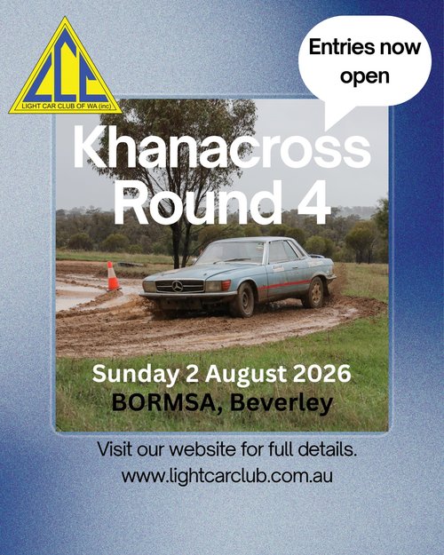 Khanacross Round 4 — JDM track day in Perth, WA on Sunday 2 August 2026