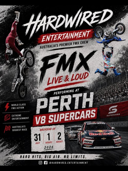 Perth V8 Supercars — Exotic/Muscle spectator event in Perth, WA on Friday 31 July 2026