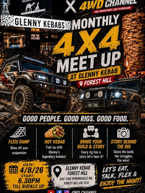 Monthly 4x4 Meet Up — 4x4 car meet in Melbourne, VIC on Tuesday 4 August 2026
