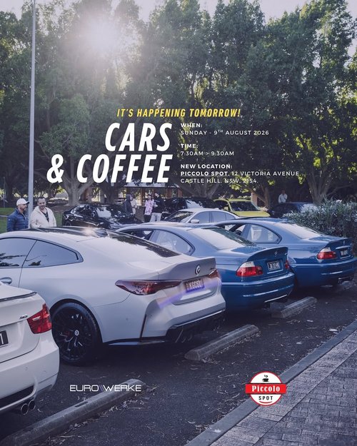 Eurowerke Cars & Coffee VIII — Euro car meet in Sydney, NSW on Sunday 9 August 2026