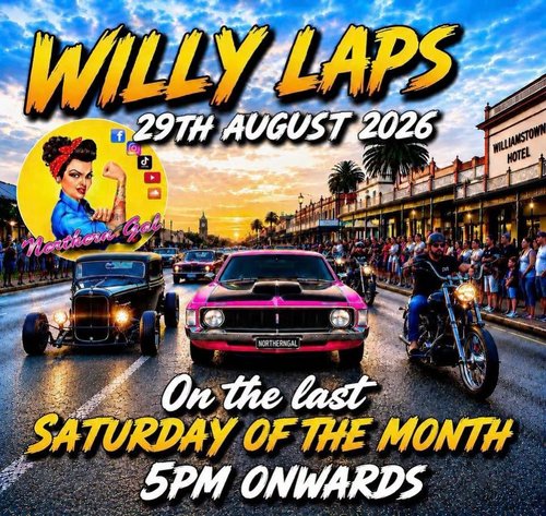 Willy Laps — Classic/Euro car meet in Melbourne, VIC on Saturday 29 August 2026