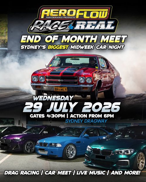 Aeroflow Race 4 Real - End of Month Meet — Muscle/Euro track day in Sydney, NSW on Wednesday 29 July 2026