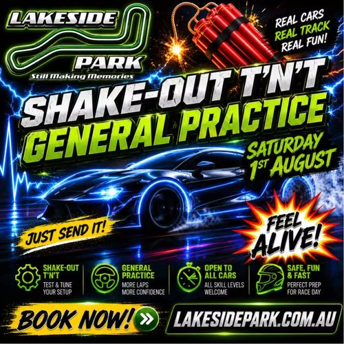 Shake-Out T'n'T General Practice — Muscle track day in Brisbane, QLD on Saturday 1 August 2026