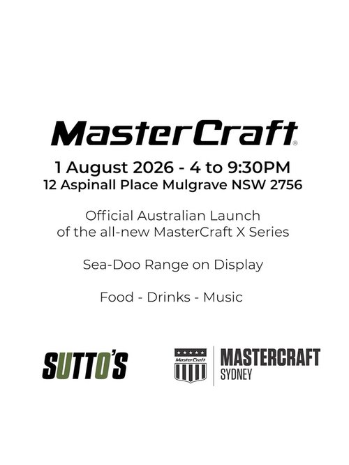 MasterCraft X Series Official Australian Launch — car meet in Sydney, NSW on Saturday 1 August 2026