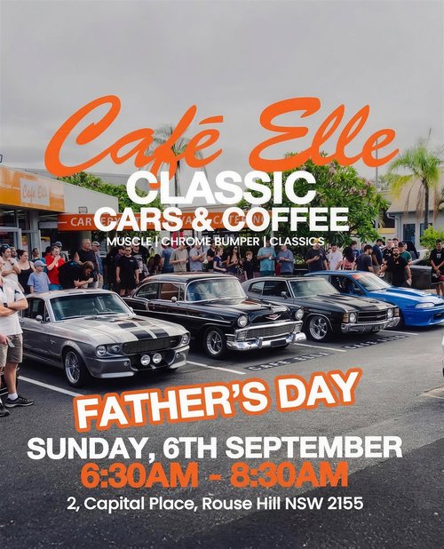 Café Elle Classic Cars & Coffee — Classic/Muscle car meet in Sydney, NSW on Sunday 6 September 2026