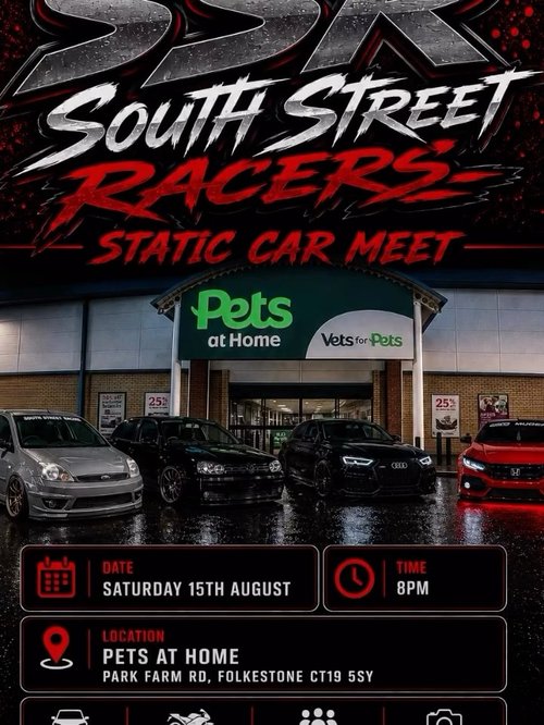 SSR Static Meet - Folkestone — Stance car meet in International on Saturday 15 August 2026