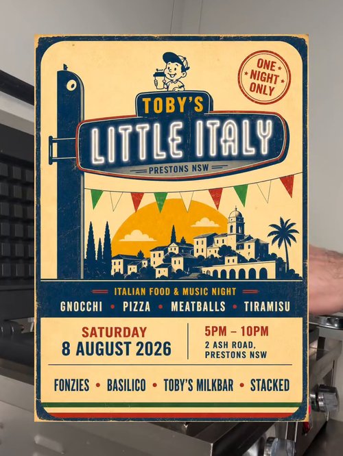 Toby’s Little Italy — car meet in Sydney, NSW on Saturday 8 August 2026
