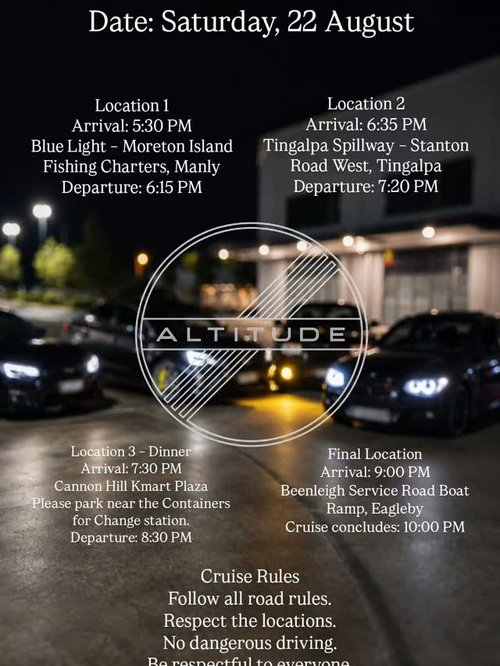 ALTITUDE | Meet & Cruise — 4x4 car meet in Brisbane, QLD on Saturday 22 August 2026