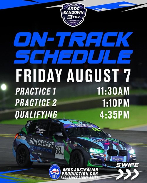 ARDC Sandown 3 Hour — Euro/Muscle spectator event in Melbourne, VIC on Friday 7 August 2026
