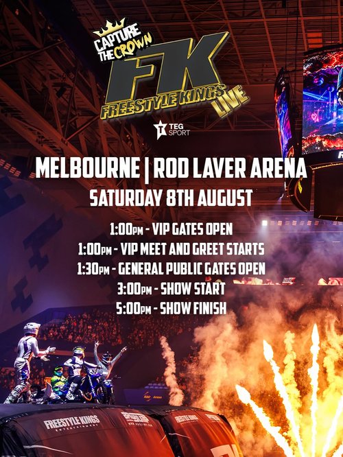 Freestyle Kings Live — spectator event in Melbourne, VIC on Saturday 8 August 2026