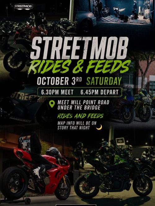 Streetmob Rides & Feeds — car meet in Perth, WA on Saturday 3 October 2026