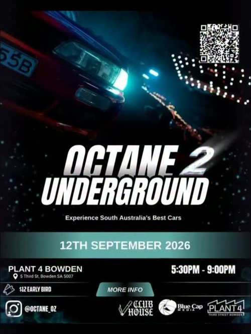 Octane 2 Underground — Euro/JDM car meet in Adelaide, SA on Saturday 12 September 2026