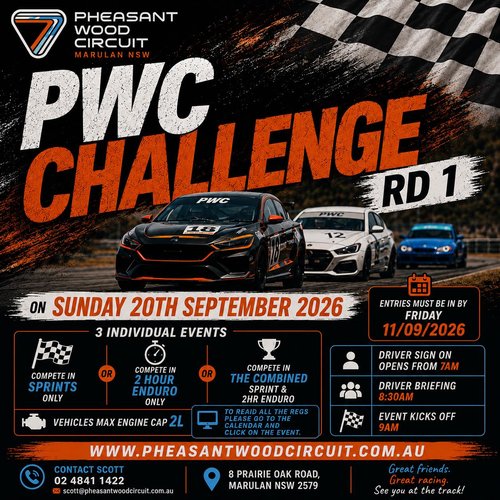 Pheasant Wood Triple Challenge - Round 1 — track day in Sydney, NSW on Sunday 20 September 2026
