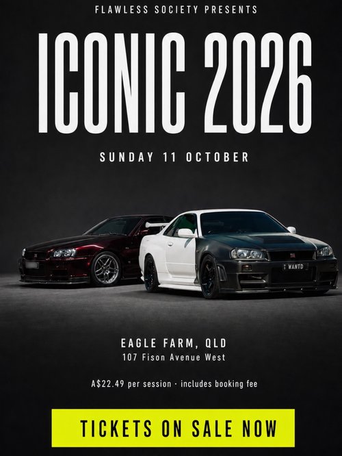 Iconic 2026 — JDM car meet in Brisbane, QLD on Sunday 11 October 2026