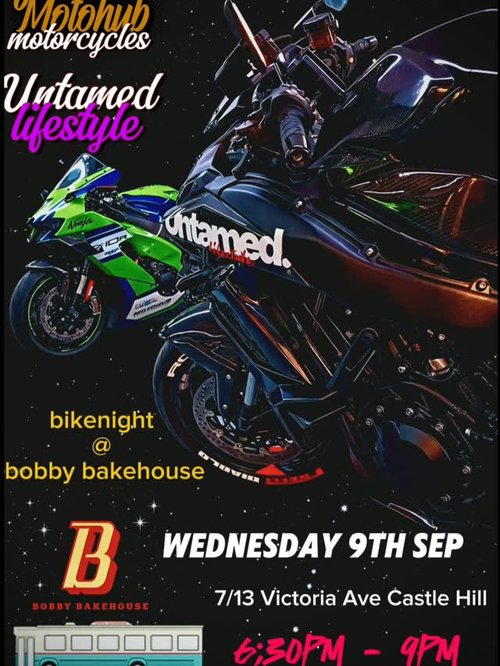 Bike Night @ Bobby Bakehouse — car meet in Sydney, NSW on Wednesday 9 September 2026