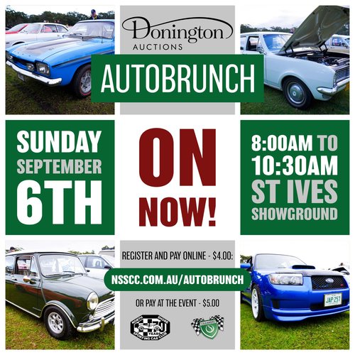 Donington Auctions AutoBrunch — Classic/Euro car meet in Sydney, NSW on Sunday 6 September 2026