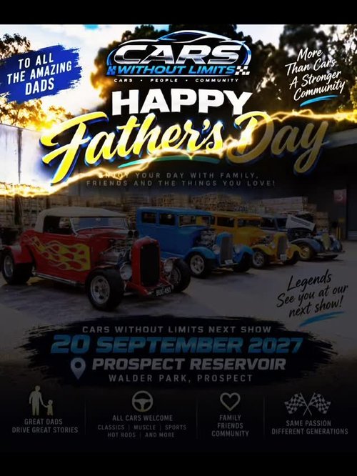 Cars Without Limits Next Show — Classic/Exotic car meet in Sydney, NSW on Monday 20 September 2027