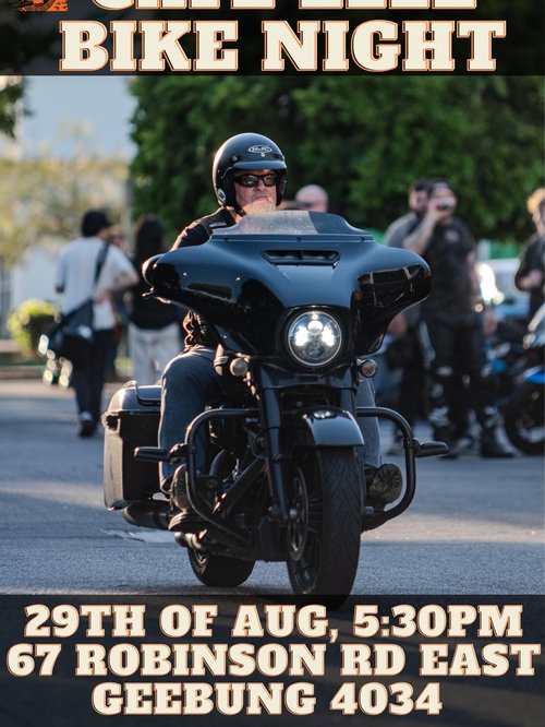 Cafe Elle Bike Night — car meet in Brisbane, QLD on Saturday 29 August 2026