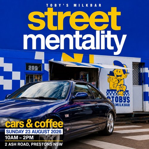 Street Mentality Cars & Coffee — Stance/JDM car meet in Sydney, NSW on Sunday 23 August 2026