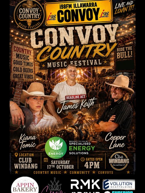Convoy Country Music Festival — 4x4 spectator event in Wollongong, NSW on Saturday 17 October 2026