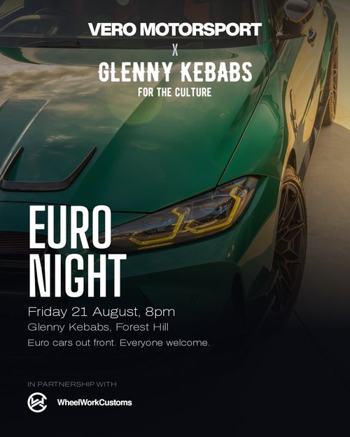 Euro Night — Euro car meet in Melbourne, VIC on Friday 21 August 2026