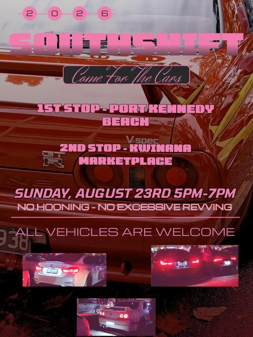 Southshift — car meet in Perth, WA on Sunday 23 August 2026