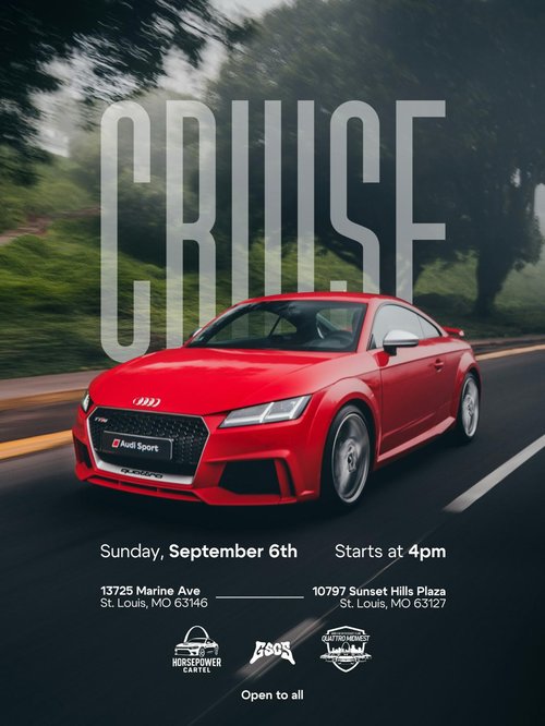 Sunday Cruise & Park & Chill — Euro/JDM car meet in International on Sunday 6 September 2026