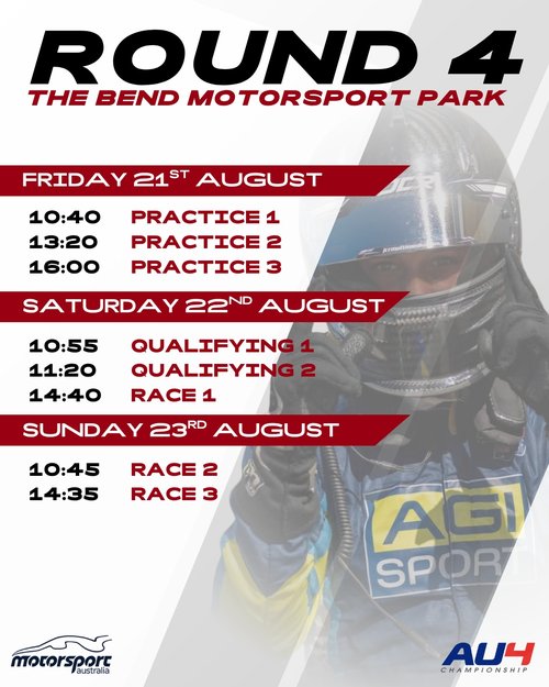 AU4 Championship Round 4 — Euro spectator event in Adelaide, SA on Friday 21 August 2026