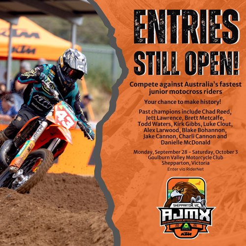 2026 KTM Australian Junior Motocross Championships (AJMX) — spectator event in Melbourne, VIC on Monday 28 September 2026