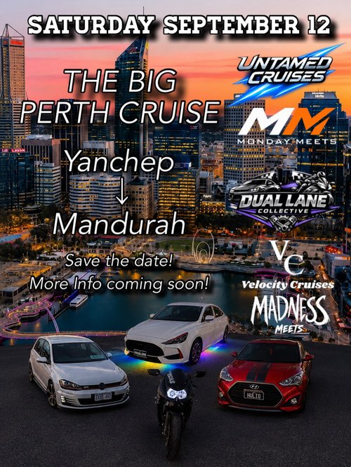 The Big Perth Cruise — Muscle/Euro car meet in Perth, WA on Saturday 12 September 2026