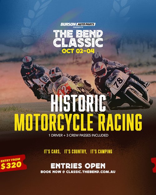 The Bend Classic — Classic spectator event in Adelaide, SA on Friday 2 October 2026