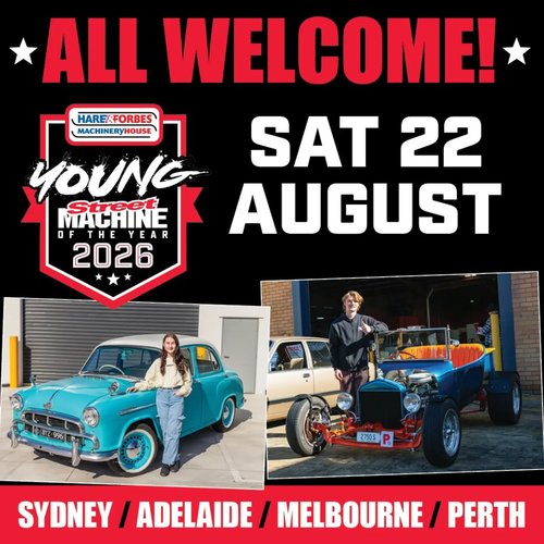Young Street Machine of the Year 2026 — Muscle car meet in Sydney, NSW on Saturday 22 August 2026