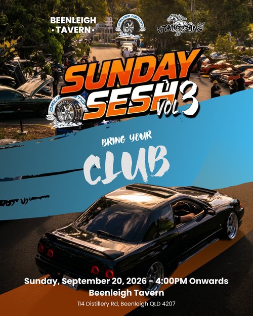Sunday Sesh Vol 3 — JDM/Muscle car meet in Gold Coast, QLD on Sunday 20 September 2026